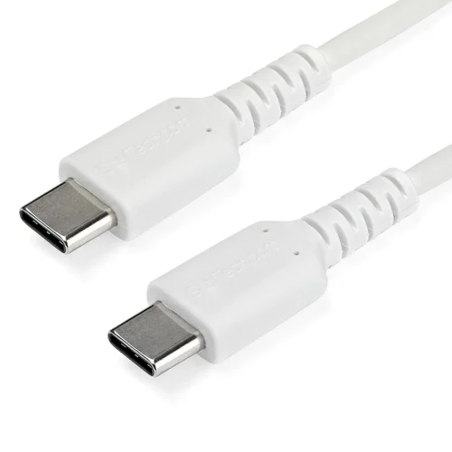 CABLE USB TIPO C DE 1 M BLANCO-CON FIBRA ARAMIDA