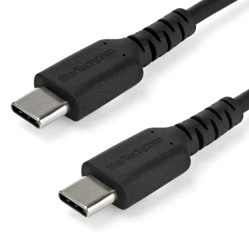 CABLE USB TIPO C DE 2 M NEGRO-CON FIBRA ARAMIDA