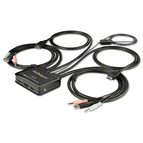 SWITCH CONMUTADOR KVM DE 2 PUERTOS HDMI CON CABLES – USB 4K60H