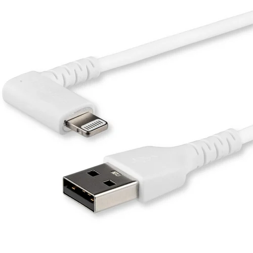 CABLE ACODADO USB A LIGHTNING PARA IPHONE DE 2M – MFI – BLANCO
