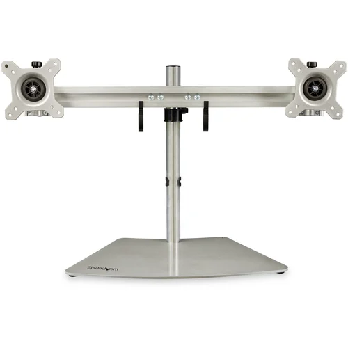 BASE SOPORTE PARA 2 MONITORES DE HASTA 24IN-COLOR PLATA