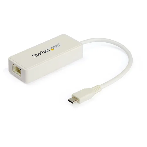 ADAPTADOR USB TIPO C A ETHERNE T CON PUERTO USB EXTRA – BLANCO
