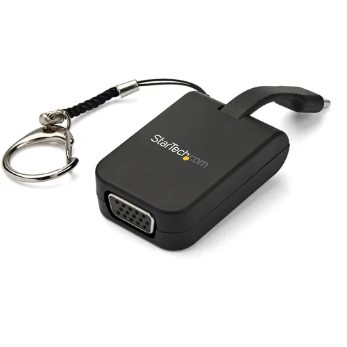 ADAPTADOR PORTOITIL USB C A VGA LLAVERO ENGANCHE ROIPIDO   1080P
