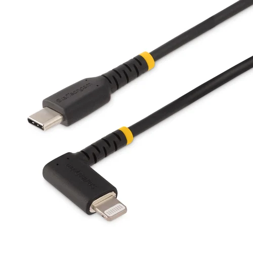 CABLE DE 1M USB-C A LIGHTNING ACODADO CERTIFICADO CON MFI