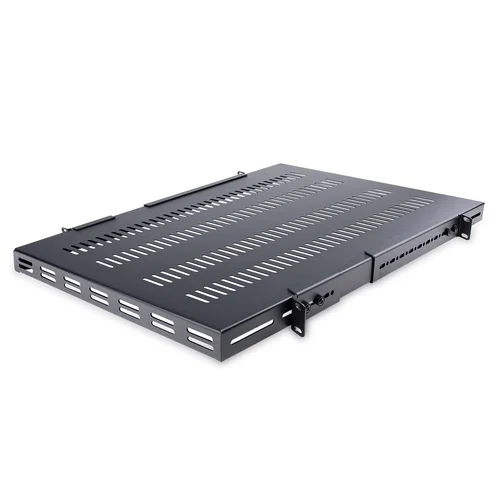 CHAROLA FIJA 1U 150KG DE RACK VENTILADA DE PROFUNDIDAD AJUSTABLE