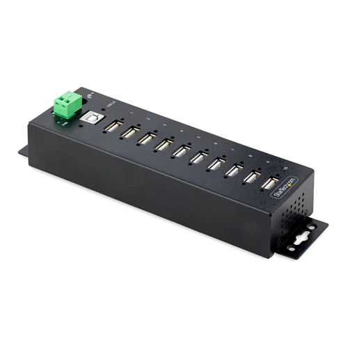 HUB CONCENTRADOR USB 2.0 DE 10 PUERTOS USB INDUSTRIAL