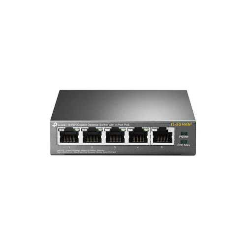 SWITCH ESCRITORIO DE 5 PTOS GIGABIT CON 4 PUERTOS POE SIN ADM