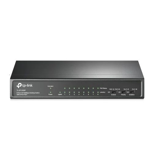 SWITCH DE ESCRITORIO DE 9 PUERT OS A 10/100 MBPS CON 4 PUERTOS POE