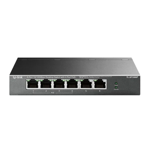 SWITCH DE ESCRITORIO DE 6 PUERT OS A 10/100 MBPS CON 4 PUERTOS POE