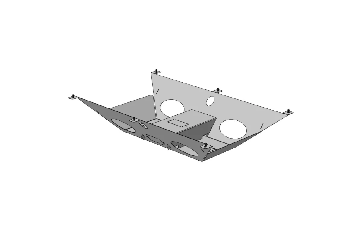 Canaleta Eléctrica Doble Billydesk para 60 cm