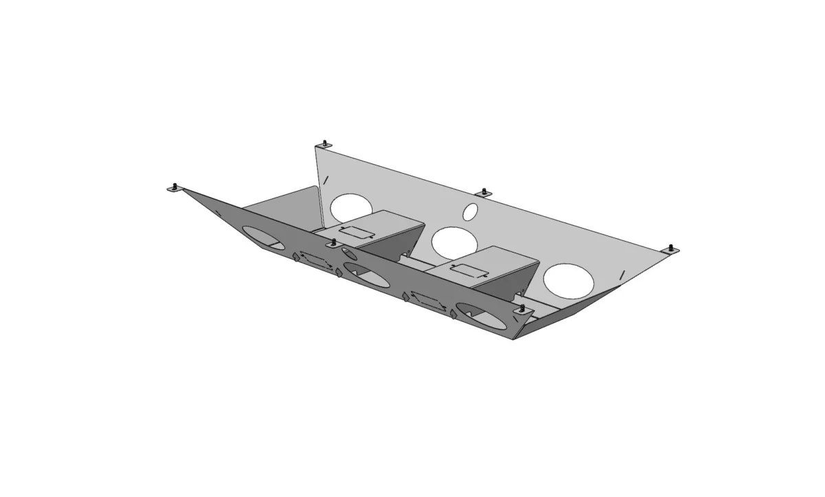 Canaleta Eléctrica Doble Billydesk para 120 cm
