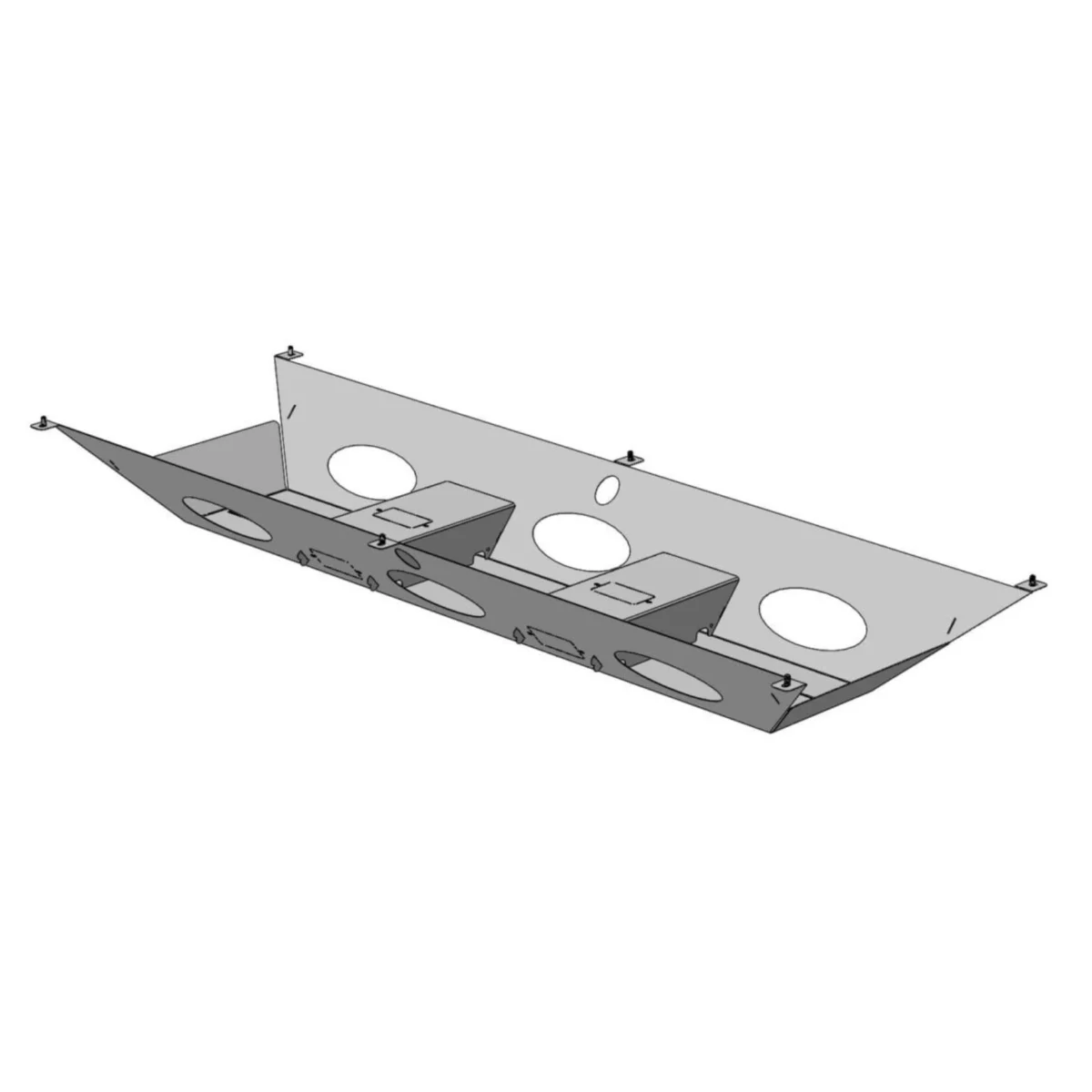 Canaleta Eléctrica Doble Billydesk para 150 cm
