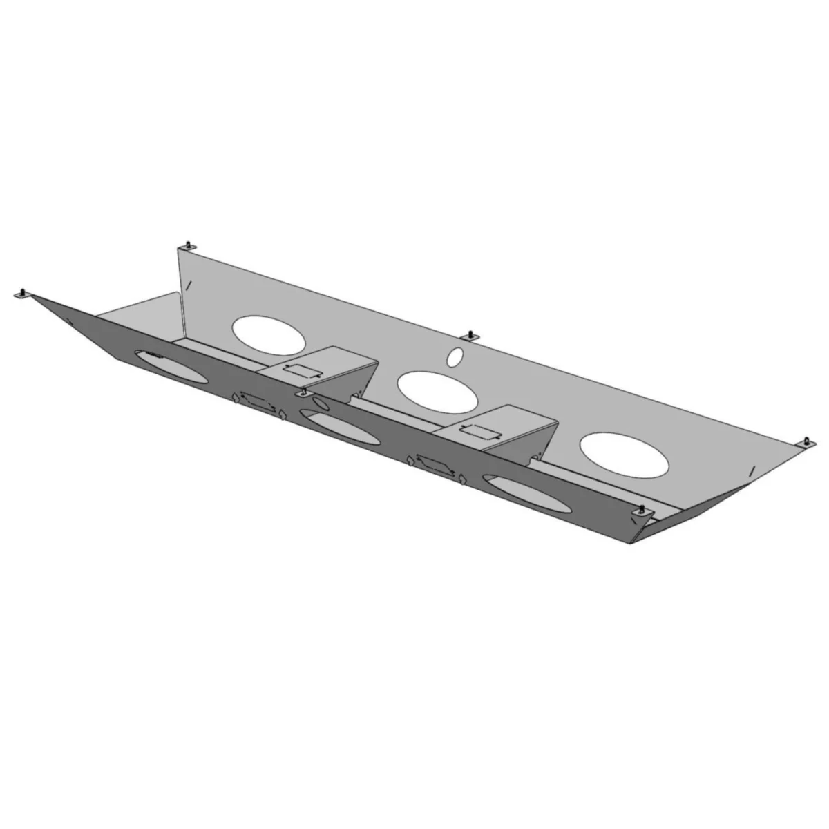 Canaleta Eléctrica Doble Billydesk para 180 cm