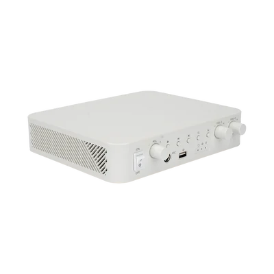Amplificador | Bluetooth | 2 Canales con Control de volumen Independiente | 30 W por Canal | Salida 4-8 ohms x 2 | 100V COM x 2 | Una Zona | Música Ambiental