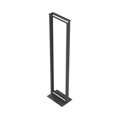 Rack de 2 Postes, Estándar 19″, 45 Unidades, Fabricado en Acero, Base “L” para Anclar a Piso.