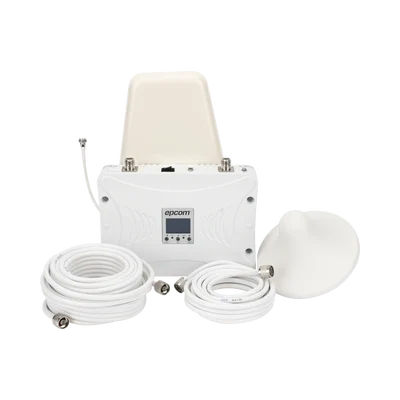 Kit Amplificador de Señal Celular 2G, 3G y 4G / Mejora llamadas convencionales y VoLTE / Amplifica señal de TELCEL, AT&T y MOVISTAR / Cubre hasta 300 m² con una antena y hasta 900 m² con 3 antenas.