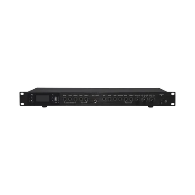 Amplificador de Audio | 2 x 60W | Baja Impedancia 4 – 8Ω | Reproductor Bluetooth, USB, SD | Efectos Integrados Delay, Echo, Repeat
