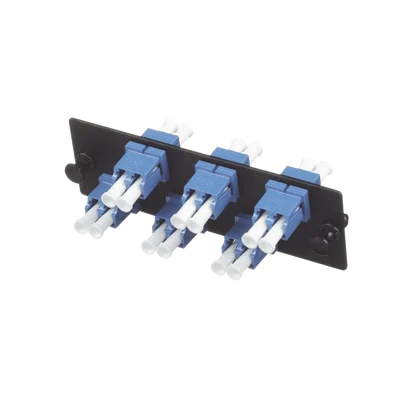 Placa Acopladora de Fibra Óptica FAP, con 6 Conectores LC Duplex (12 Fibras), para Fibra Monomodo OS1/OS2, Color Azul