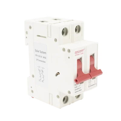 Protección Térmica/ Interruptor 2P, 20 A,  Corriente Directa  800 Vcc para Aplicación Fotovoltaica Montaje Riel DIN