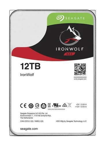 DISCO DURO INTERNO 3.5IN 12TB SATA 7200RPM 256MB 3YR IRONWOLF NAS