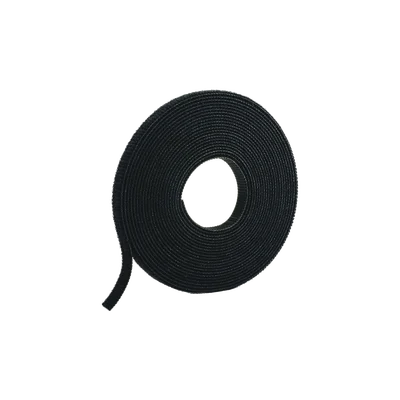 Rollo de Cinta de Contacto, de 15 Pies (4.5m) de Largo, 19.1 mm de Ancho, Color Negro