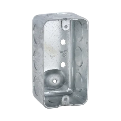 Caja (Chalupa) 4×2″/ Profundidad  1-7/8″ / 7 Entradas de 1/2″ y 1 de 3/4″.