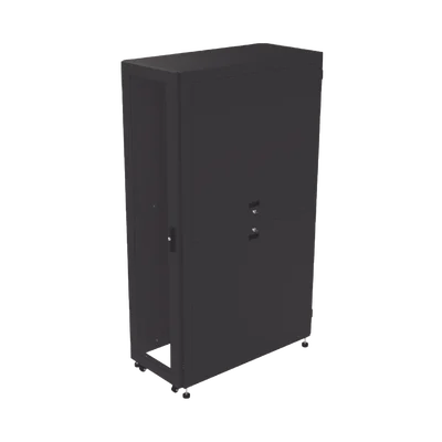 Gabinete Profesional para Telecomunicaciones de 45UR, 1200 mm Profundidad, Incluye 2 Organizadores Verticales de 45 Unidades de Rack, Se envía el Gabinete Armado.
