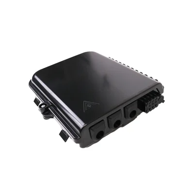 Cierre de Empalme para 24 fusiones de fibra óptica, Interior/Exterior, 3 Entradas para Cable Ø 6-12mm, con 8 acopladores SC/APC y splitter 1×8 SC/APC Incluido, IP65