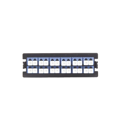 Placa Acopladora para Distribuidor de Fibra Óptica LP-ODF-8024, Incluye 12 Acopladores LC Duplex para Fibra Monomodo