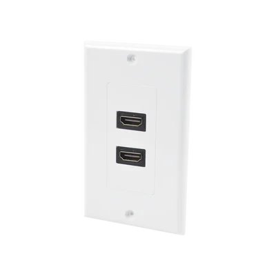 Placa de Pared de 2 Puertos HDMI Hembra a Hembra