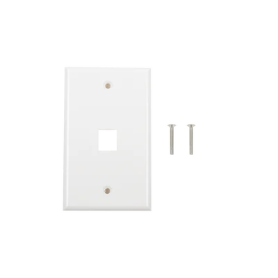 Placa de Pared de 1 Puerto, Keystone, Color Blanco