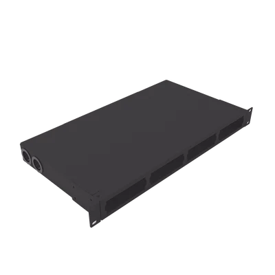 Distribuidor de Fibra Óptica Vacío 19 Pulgadas, Acepta 4 Placas Acopladoras de Linkedpro, Hasta 24 Fibras, 1UR, Incluye Charola de Empalme