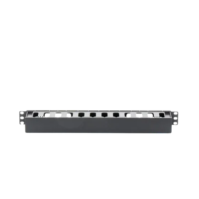 Organizador de Cables Horizontal de 1U para Rack de 19″, Fabricado en Polímero Resistente a Deformaciones y Rayones