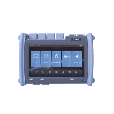 OTDR PRO de Alto Rendimiento para Enlaces de Fibra Óptica Monomodo y Multimodo / Longitudes de Onda: 850nm, 1300nm, 1310nm y 1550nm / Zona Muerta por Evento de 0.8 Metros (2.62 Pies) / VFL 5mW / Distancia de Prueba de hasta 420 km