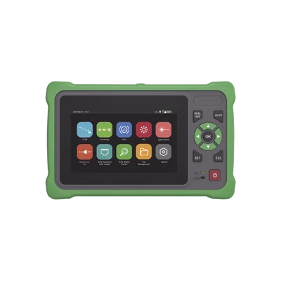 OTDR Touch para Pruebas en los Enlaces de Fibra Óptica / Longitudes de Onda 1310nm y 1550nm / Función VFL 10mW / Función OPM / Función de Mapeo de Cables de Red RJ45 / Recargable / Distancia de Prueba de hasta 260 Kilóme