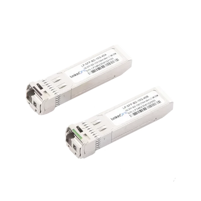 Transceptores Ópticos Bidireccionales SFP+ (Mini-Gbic) / Monomodo 1270 & 1330 nm / 10 Gbps / 1000BASE-BX / Conector LC/UPC Simplex / DDM / Hasta 40 km / 2 Piezas