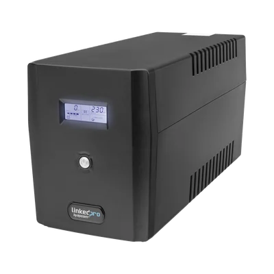 UPS 1500VA/900 W Pantalla LCD / Línea Interactiva 120Vca / 8 tomas 5-15R (6 Respaldadas) / Regulación de Voltaje / Protección RJ45