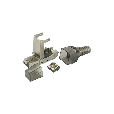 Plug RJ45 Blindado Categoría 6A – Sin Herramienta, para Terminación en Campo