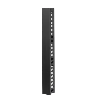 Organizador de Cable Vertical de 24 Unidades Rack Sencillo, Compatible con Racks Serie EIRL y EIQR