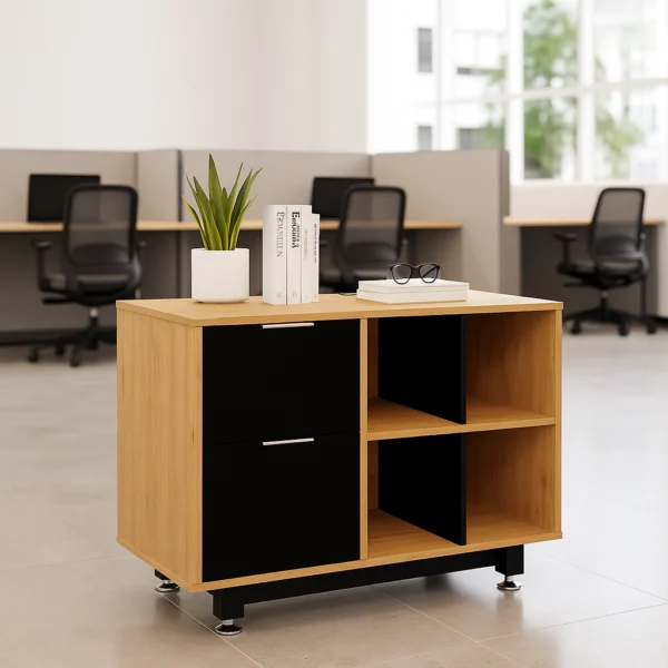 Credenza Baja con Papelera y Archivo 90 x 67.5 cm (Izquierdo)