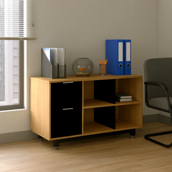 Credenza Baja con Papelera y Archivo 120 x 67.5 cm (Izquierdo)