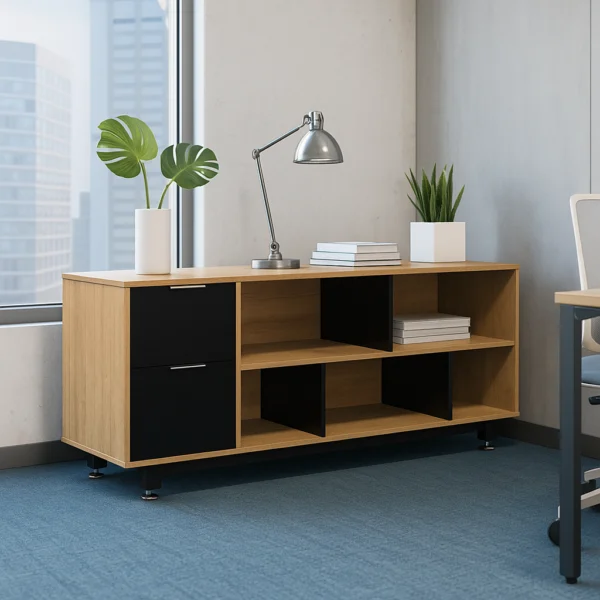 Credenza Baja con Papelera y Archivo 150 x 67.5 cm (Izquierdo)