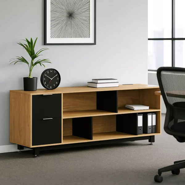Credenza Baja con Papelera y Archivo 180 x 67.5 cm (Izquierdo)