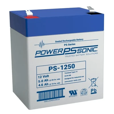 Batería 12V, 5.0AH, Para Respaldo, Tecnologías AGM/VRLA, 5 Años Vida Útil, Terminales F2, Reconocida UL