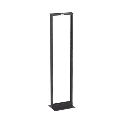 Rack de Dos Postes Estándar de 19 in, Rieles Numerados y Roscados #12-24, Fabricado en Aluminio, 45 Unidades de Rack, Color Negro