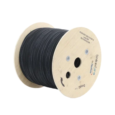 Carrete de 2 km de Fibra Óptica Aérea Tipo Drop Redonda (Figura 0) G.657A2, Monomodo, 1 Hilo, Forro de 3 mm