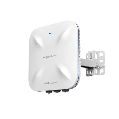 Punto de Acceso Mesh Wi-Fi 6 Industrial para Exterior Omnidireccional 5.95Gbps, MU-MIMO 4×4, 360°, Filtros Anti Interferencia y Auto Optimización con IA, puerto eth 2.5G y SFP