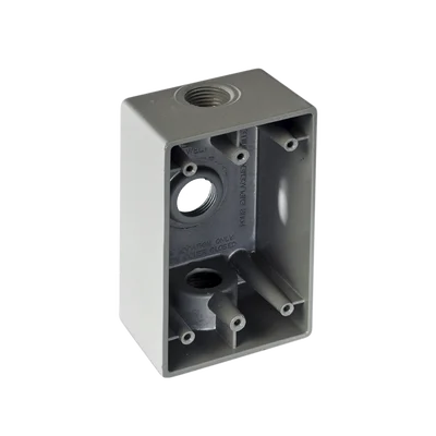 Caja Condulet FS de 3/4″ (19.05mm) con tres bocas a prueba de intemperie.