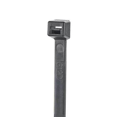 Cincho de Nylon 6.6 StrongHold™,  200mm  largo x 2.5mm ancho, Color Negro, Exterior Resistente a Rayos UV, Paquete de 100pz