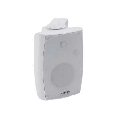 Altavoz de Pared de 2 vías | Woofer 4in + 1.5in | 2.5W – 20W | Para Sistemas 70/100V y 8 ohms | Material ABS | Rejilla y Bracket de Metal | Color Blanco